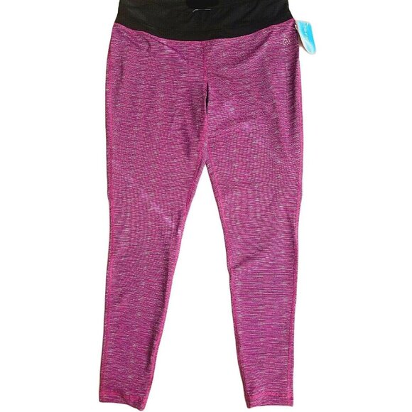 Be Inspired Pink/Black Athletic Performance Quick Dry Tight Fit Leggings Large - Picture 2 of 15